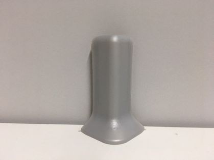 Угол внешний к плинтусу approf ПВХ серебро 80x10