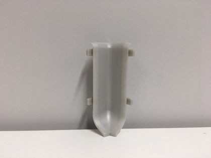 Угол внутренний к плинтусу approf ПВХ серебро 40x10