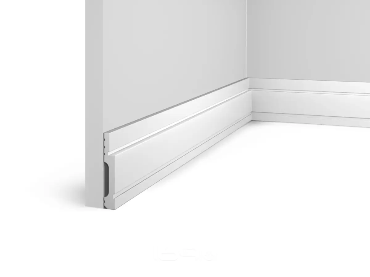 Плинтус напольный HI WOOD Полистирол Тип-B75V1L 2000х75х12