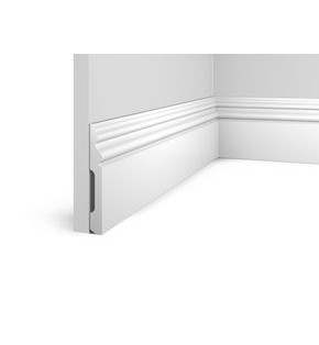 Плинтус HI WOOD полистирол белый 126x16
