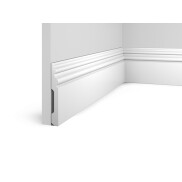 Плинтус HI WOOD полистирол белый 126x16