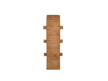 Соединитель к плинтусу cezar ПВХ 068 дуб тёмный 59x22x22