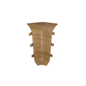 Угол внутренний к плинтусу cezar ПВХ 085 тик темный 59x22x22