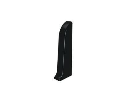 Заглушка к плинтусу cezar ПВХ 090 чёрный 59x22x22