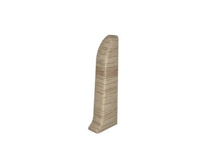 Заглушка к плинтусу cezar ПВХ 155 дуб стрит 59x22x22