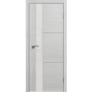 Дверь межкомнатная Дания 2 Экошпон, Ясень серый, глухая, каркасно-щитовая