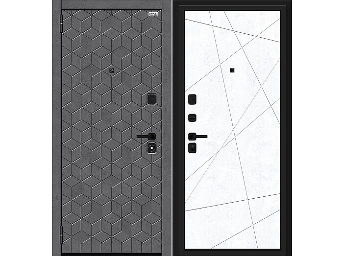 ДC Bravo L-3 Кьюб (RBE) Slate Art/Snow Art 205*96 Левая