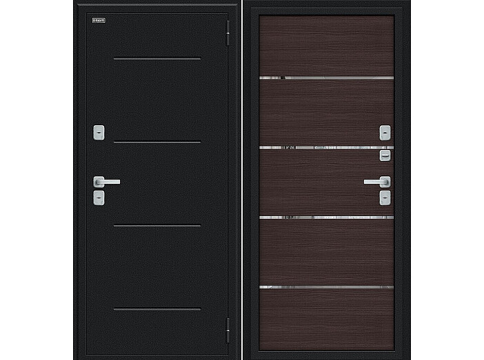 ДC Bravo Thermo Лайн/BChrome Букле черное/Wenge Melinga 205*86 Левая
