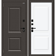 Дверь входная Thermo Некст МФ/SBlack с терморазрывом Старк шоколад/White Silk, 2 замка, с ночной задвижкой