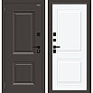 Дверь входная Thermo Некст МФ/SBlack с терморазрывом Старк шоколад/White Silk, 2 замка, с ночной задвижкой