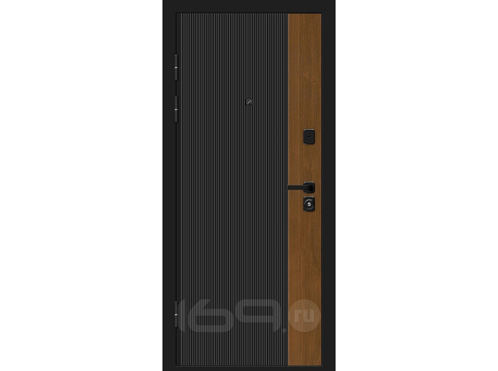 ДC Optim Z-2 Вертикаль Муар черный-Грецкий Орех/Белый 205*86 Левая