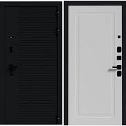 Дверь входная PP BM 6/10 Черный кварц/Белый софт