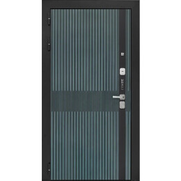 Дверь входная Lukse-503 Vellutto Verde/Капучино, 2 замка, с ночной задвижкой