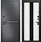 ДМ CITY MAX MP Черный муар металлик/ D4 МДФ Белый софт,, Sipr-4, lacobel black 205*86 Правая ( фурнитура чёрная) Выставочный образец