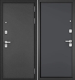 Дверь входная City Max MP 100 (чёрная фурнитура) Антрацит букле/Оскуро, 100, 2 замка, с ночной задвижкой