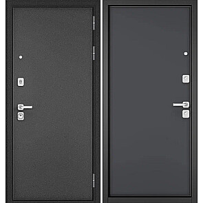Дверь входная Сити Макс МП 100 (чёрная фурнитура) Антрацит букле/Оскуро, 2 замка