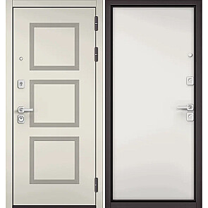 Дверь входная Сити Макс ПП 182/100 Эмаль молоко/Белый софт, 2 замка