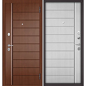 Дверь входная Фэмели Эко ПП 136/136 Дуб золотой/Белый ларче, 2 замка