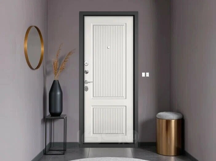 ДМ FAMILY ECO РP Антрацит Букле/МДФ Белый софт 198 /МДФ Белый софт 198 205*86 Левая