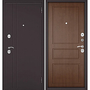Дверь входная Хоум Эко МП RL-2/D-2 Шоколад букле/Карамель, 2 замка