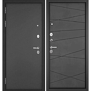 Дверь входная Траст Масс МП 130 Антрацит букле/Бетон тёмный, 2 замка, с ночной задвижкой