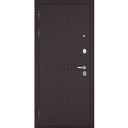 Дверь входная Trust Mass MP R-4 /164 Шоколад букле/Бетон темный, с зеркалом, 2 замка, с ночной задвижкой