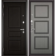 Дверь входная Trust Mass PP 2/192 МДФ Венге 2/МДФ Орех пепельный 192, 2 замка, с ночной задвижкой