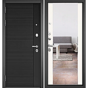 Дверь входная Траст Масс ПП 160/164 Чёрный матовый/Белый софт, 2 замка