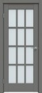 Дверь межкомнатная Concept-642 ПВХ, Медиум грей, остекленная, прозрачное, царговая