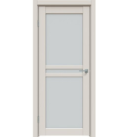 Дверь межкомнатная Concept-506 ПВХ, Лайт грей, остекленная, сатинат белый, царговая