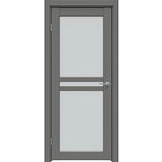 Дверь межкомнатная "Concept-506" Медиум грей стекло Сатинато белое