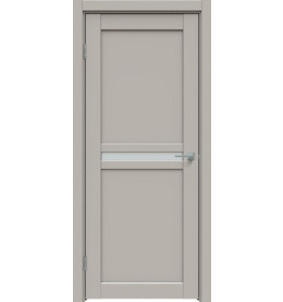 Дверь межкомнатная Concept-507 ПВХ, Шелл грей, остекленная, сатинат белый, царговая
