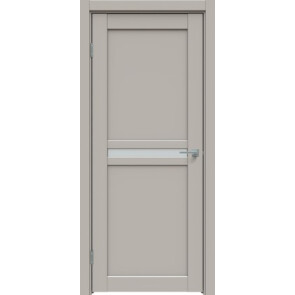 Дверь межкомнатная Concept-507 ПВХ Шелл грей, остекленная, сатинат белый, царговая