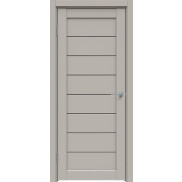 Дверь межкомнатная Concept-538 ПВХ, Шелл грей, остекленная, лакобель чёрный, царговая