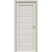 Дверь межкомнатная Concept-583 ПВХ, Лайт грей, остекленная, сатинат белый, царговая