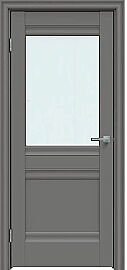 Дверь межкомнатная "Concept-593" Медиум грей, стекло Сатинат белый