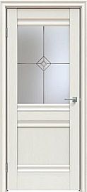Дверь межкомнатная "Concept-593" Белоснежно матовый стекло Стелла