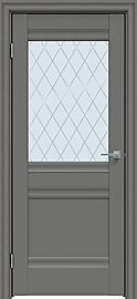 Дверь межкомнатная "Concept-593" Медиум грей, стекло Ромб