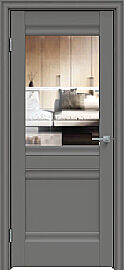 Дверь межкомнатная "Concept-593" Медиум грей, стекло Прозрачное