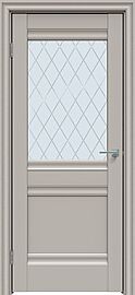 Дверь межкомнатная "Concept-593" Шелл грей, стекло Ромб