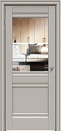 Дверь межкомнатная "Concept-593" Шелл грей, стекло Прозрачное