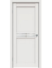 Дверь межкомнатная Concept-601 ПВХ, Белоснежно матовый, остекленная, зеркало, царговая