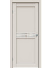Дверь межкомнатная Concept-601 ПВХ, Лайт грей, остекленная, зеркало, царговая