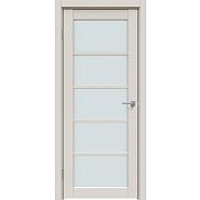 Дверь межкомнатная Concept-605 ПВХ, Лайт грей, остекленная, сатинат белый, царговая