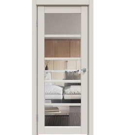 Дверь межкомнатная Concept-605 ПВХ, Лайт грей, остекленная, прозрачное, царговая