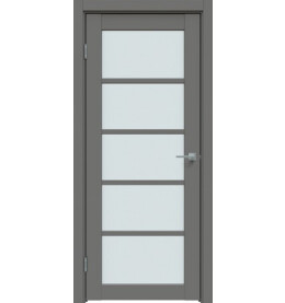 Дверь межкомнатная Concept-605 ПВХ, Медиум грей, остекленная, сатинат белый, царговая