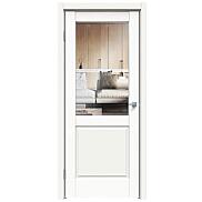 Дверь межкомнатная "Concept-629" Белоснежно матовый стекло Прозрачное