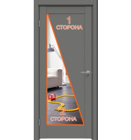 Дверь межкомнатная Concept-635 ПВХ, Медиум грей, глухая, царговая