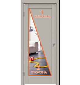 Дверь межкомнатная Concept-635 ПВХ, Шелл грей, глухая, царговая