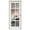 Дверь межкомнатная Concept-636 ПВХ, Белоснежно матовый, остекленная, прозрачное, царговая